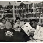 Students reading in a Port-au-Prince library